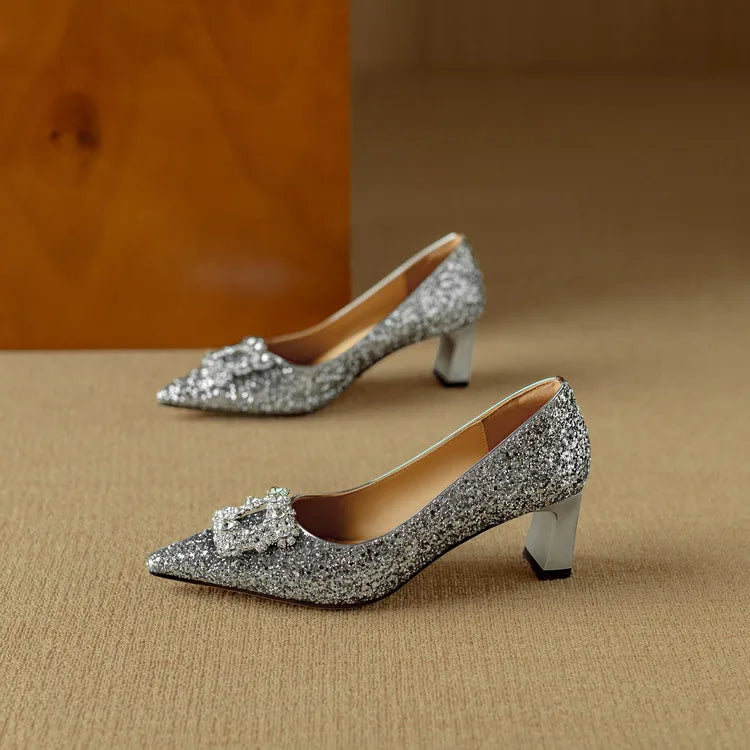 Evelyn | Gloria Glitter Pumps