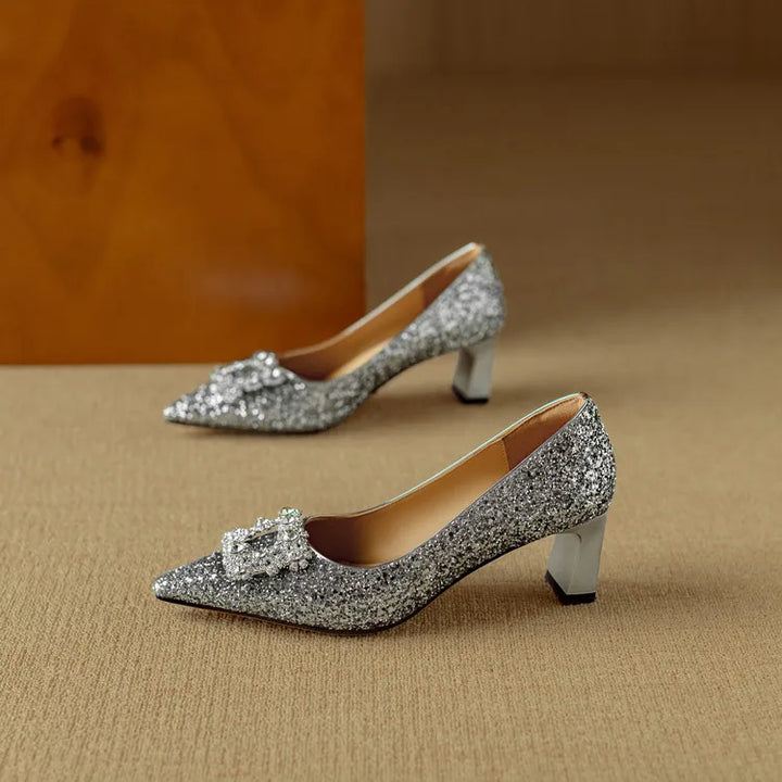 Evelyn | Gloria Glitter Pumps