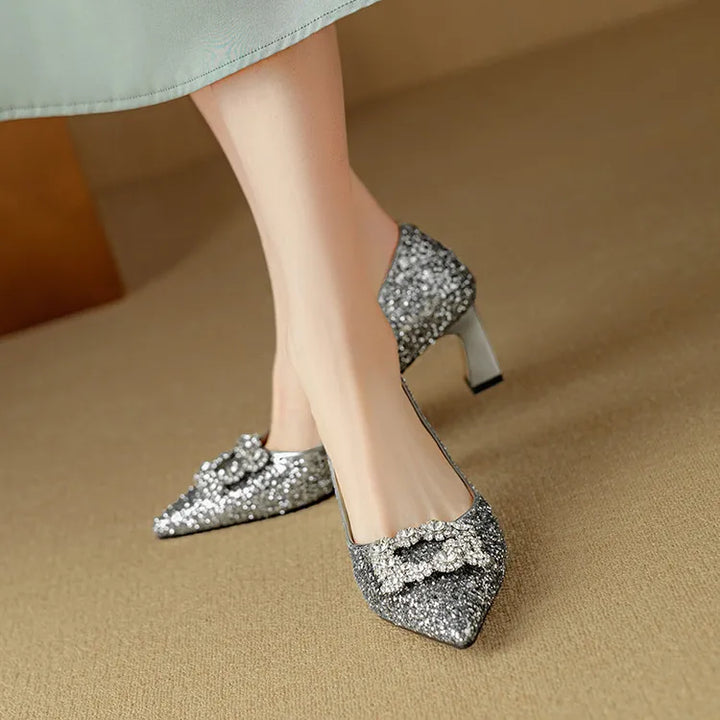 Evelyn | Gloria Glitter Pumps