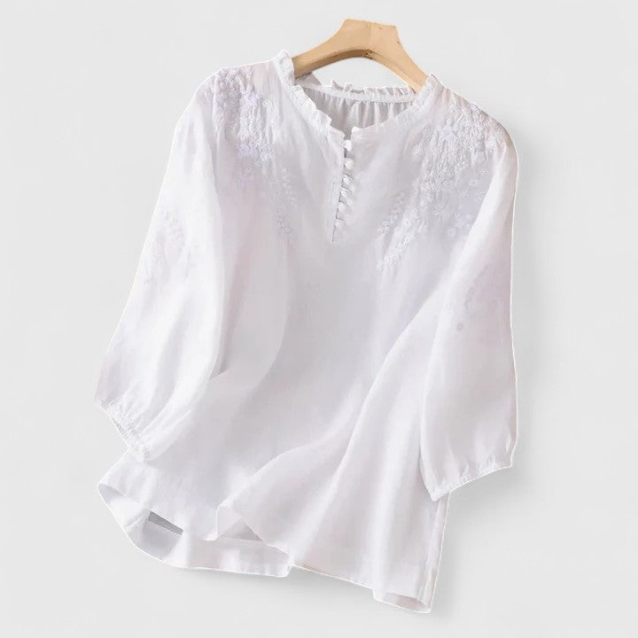 Evelyn | Elegant Button-Front Blouse