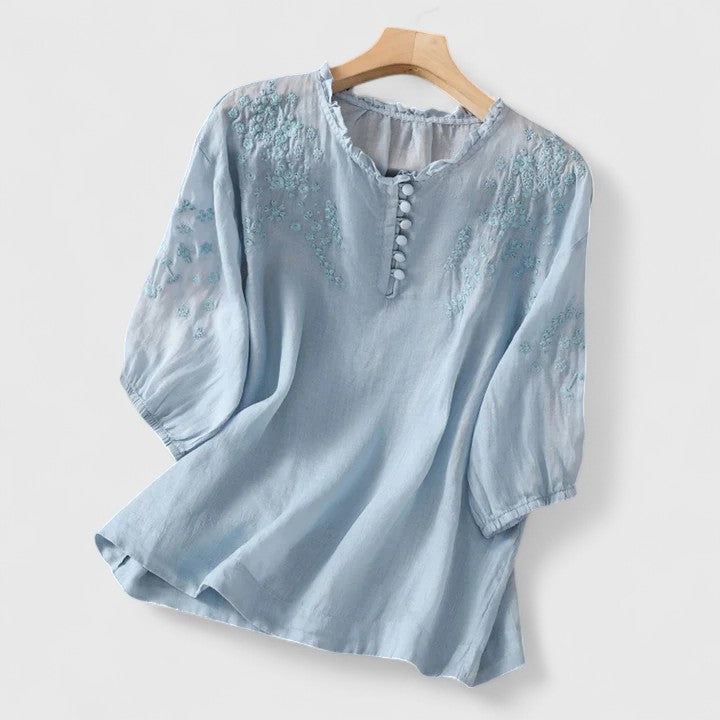 Evelyn | Elegant Button-Front Blouse