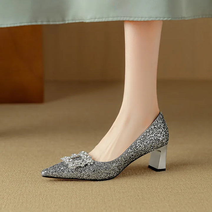 Evelyn | Gloria Glitter Pumps