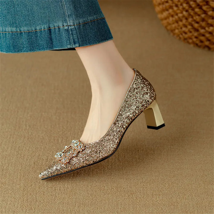 Evelyn | Gloria Glitter Pumps