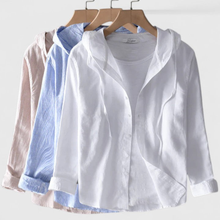 Evelyn | Elegant Hooded Blouse