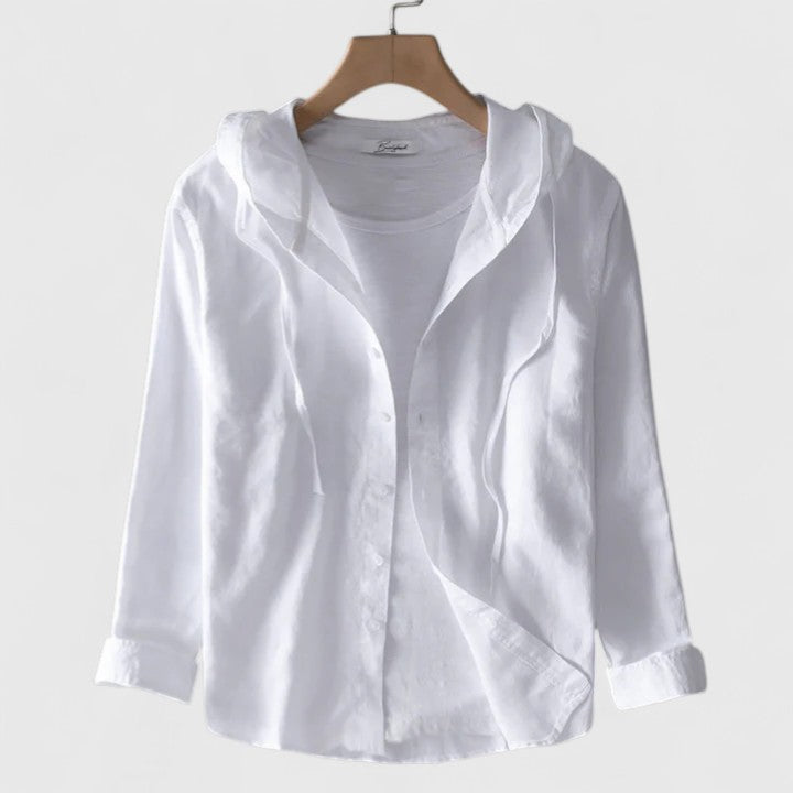 Evelyn | Elegant Hooded Blouse