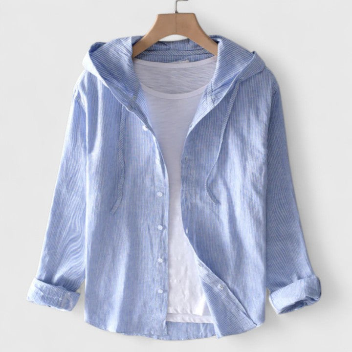 Evelyn | Elegant Hooded Blouse