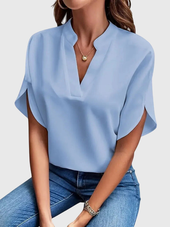 Evelyn | Soft and Elegant V-Neck Shirt