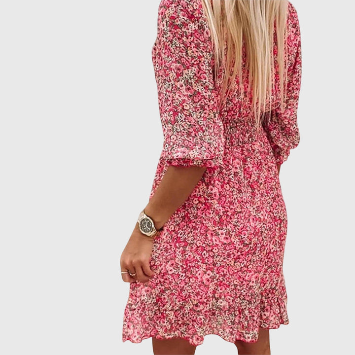 Evelyn | Floral Puff Sleeve Dress