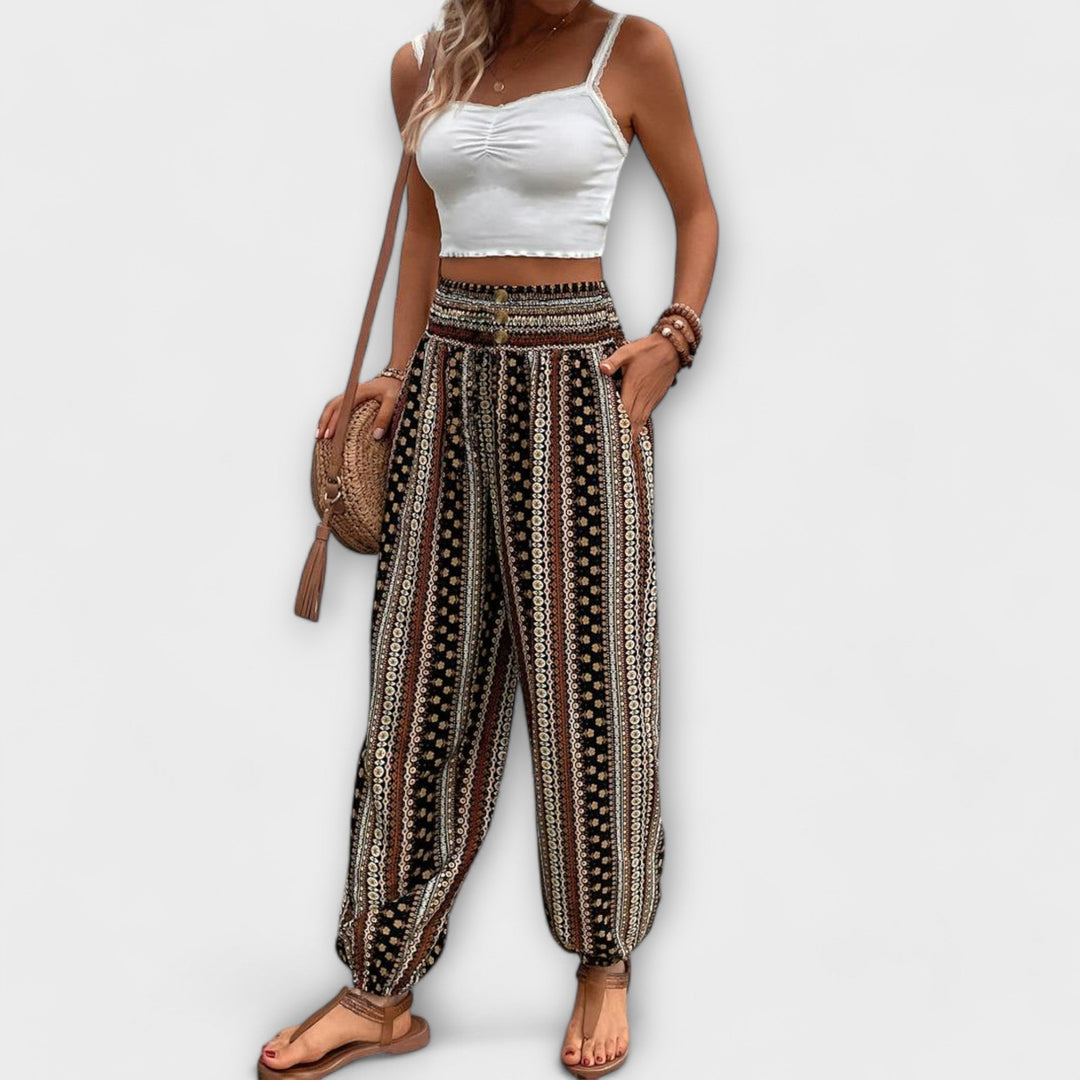 Evelyn | Ethnic Graphic Pants