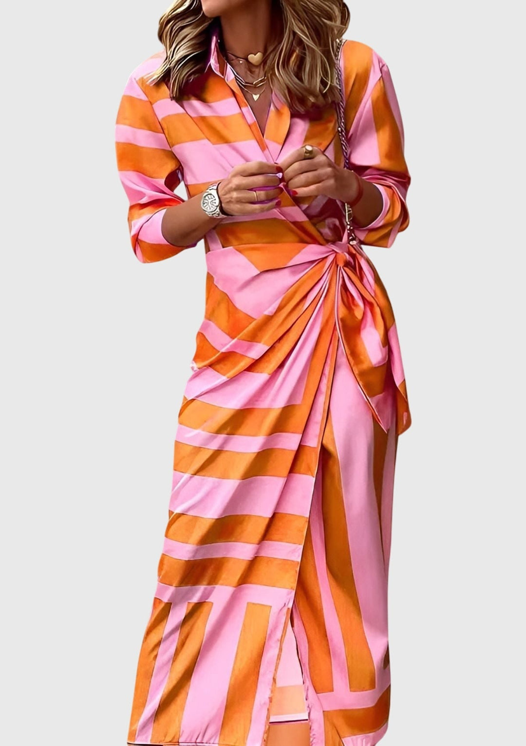 Evelyn | Elegant Wrap Dress with Print