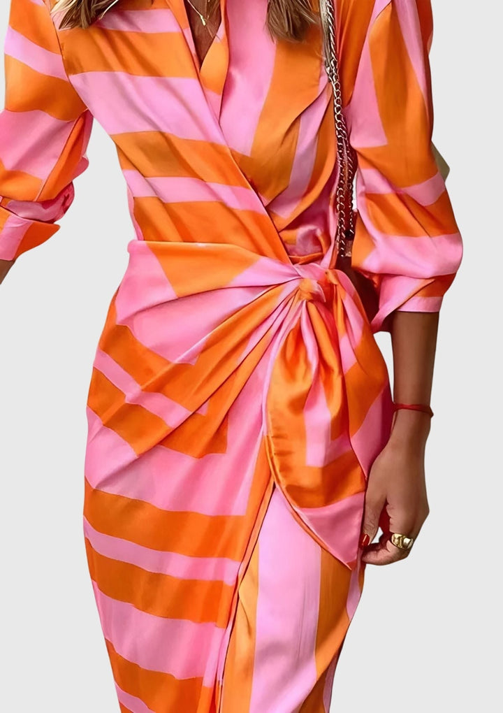 Evelyn | Elegant Wrap Dress with Print