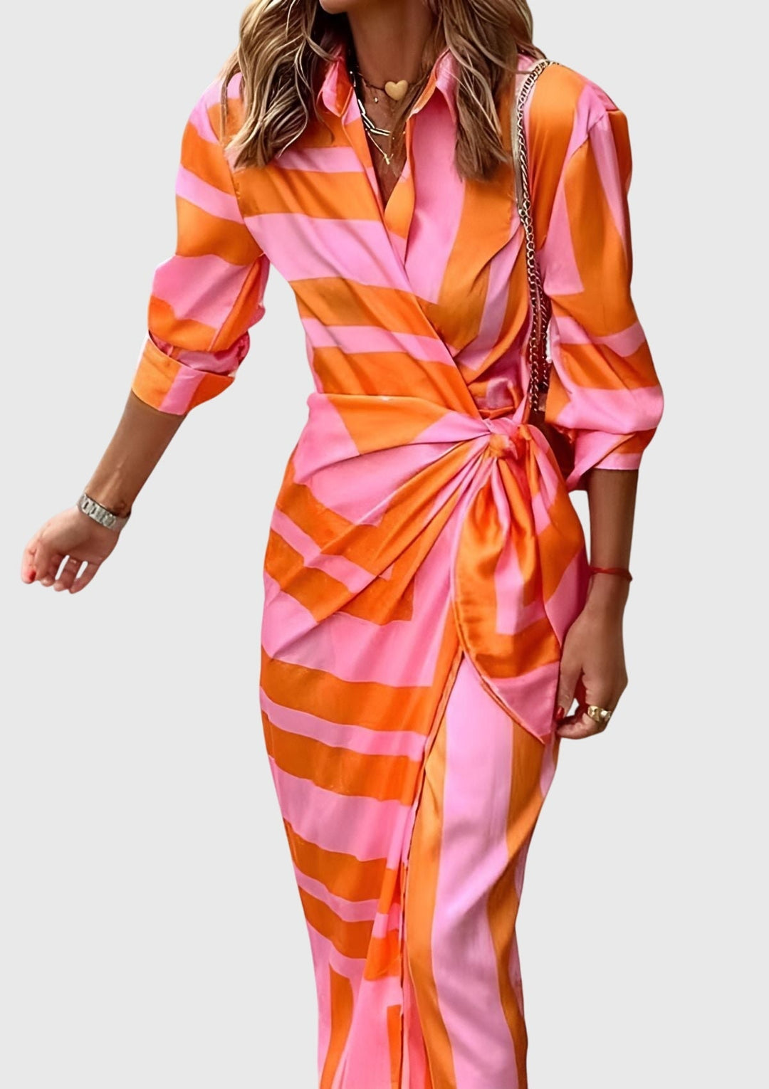 Evelyn | Elegant Wrap Dress with Print