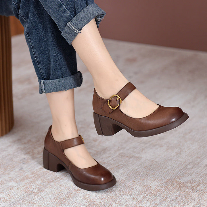 Evelyn | Agnes Leather Mary Janes