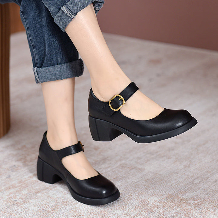Evelyn | Agnes Leather Mary Janes