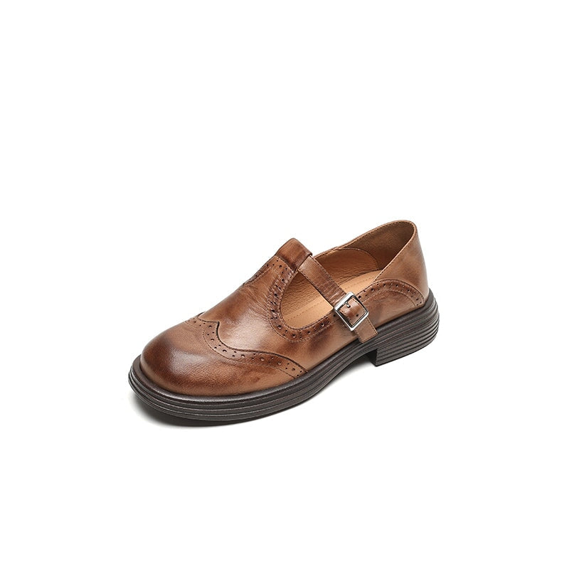Evelyn | Leather Mary Janes