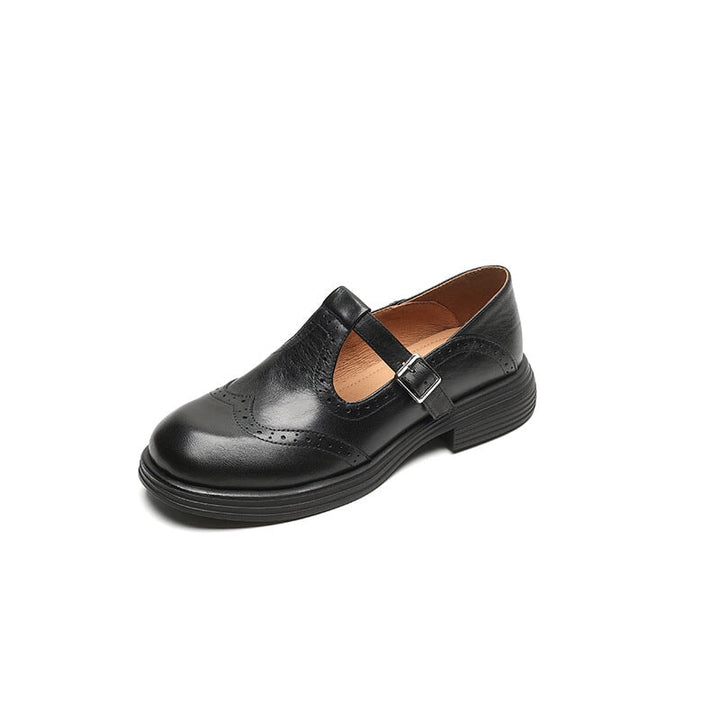 Evelyn | Leather Mary Janes