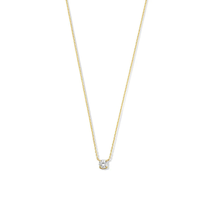 Evelyn | Moissanite Stone Necklace 14k Gold