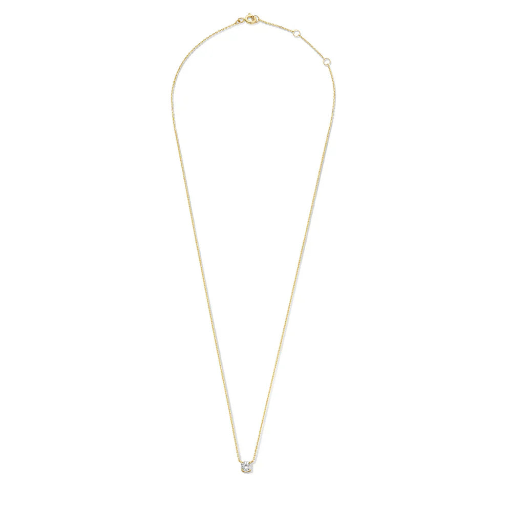 Evelyn | Moissanite Stone Necklace 14k Gold