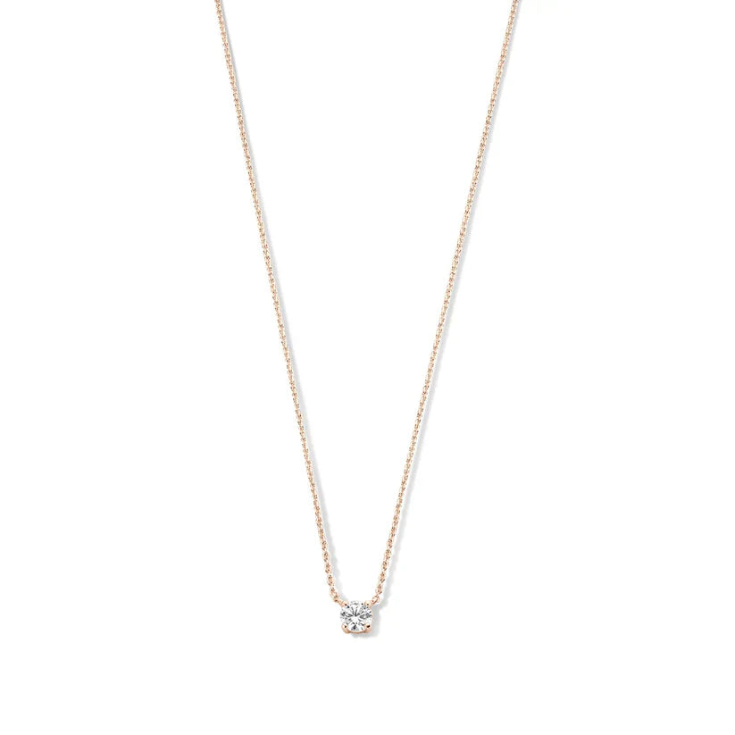 Evelyn | Moissanite Stone Necklace 14k Gold