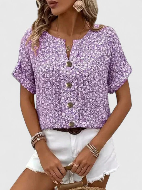 Evelyn | Elegant Floral Summer Top