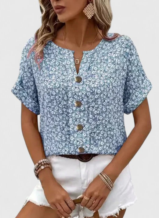 Evelyn | Elegant Floral Summer Top