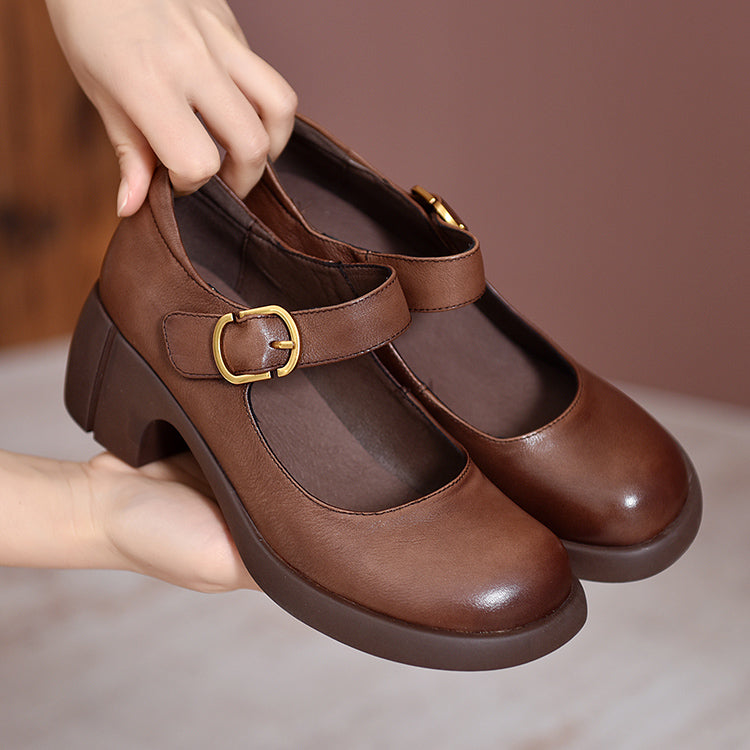 Evelyn | Agnes Leather Mary Janes