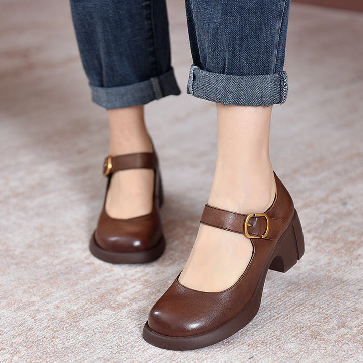 Evelyn | Agnes Leather Mary Janes